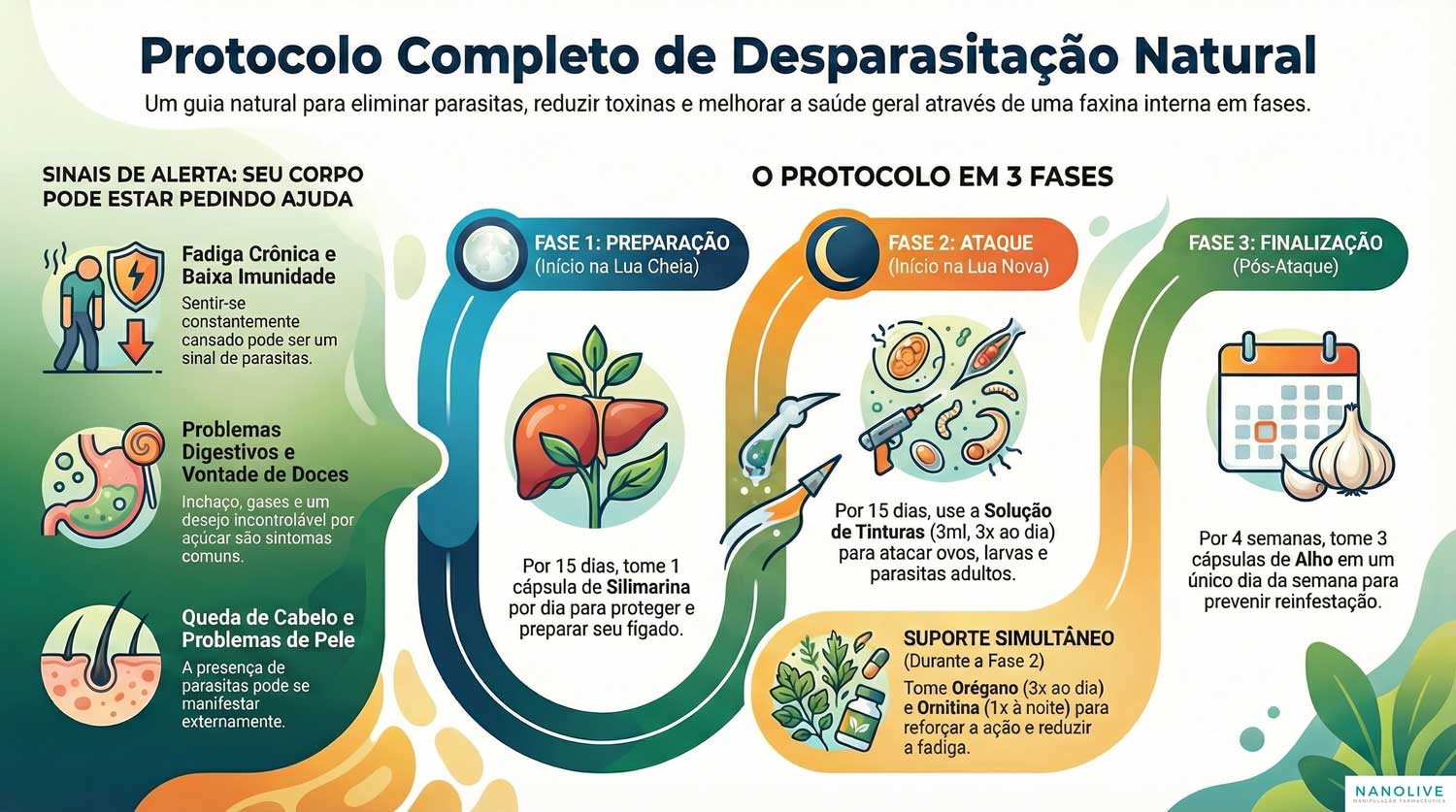 Protocolo de Desparasitação Natural: Como Usar Corretamente