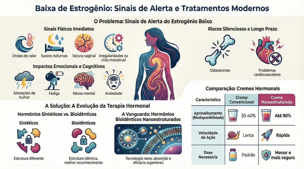 Sintomas de Estrogênio Baixo e Tratamento: Guia Completo para Recuperar sua Qualidade de Vida