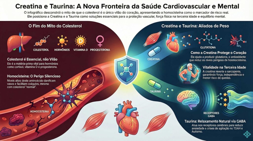 Creatina, Taurina e o Novo Olhar sobre o Risco Cardiovascular