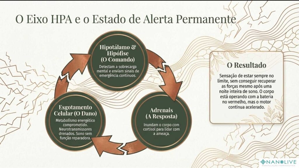 Estresse Crônico e o Eixo HPA: O Que Acontece no Corpo da Mulher Exausta
