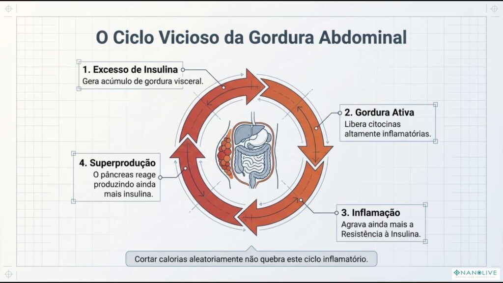 resistência à insulina barriga abdominal 