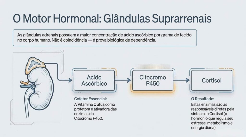 Relação Direta Entre Vitamina C, Cortisol e Progesterona