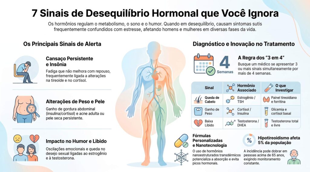 7 Sinais de Desequilíbrio Hormonal