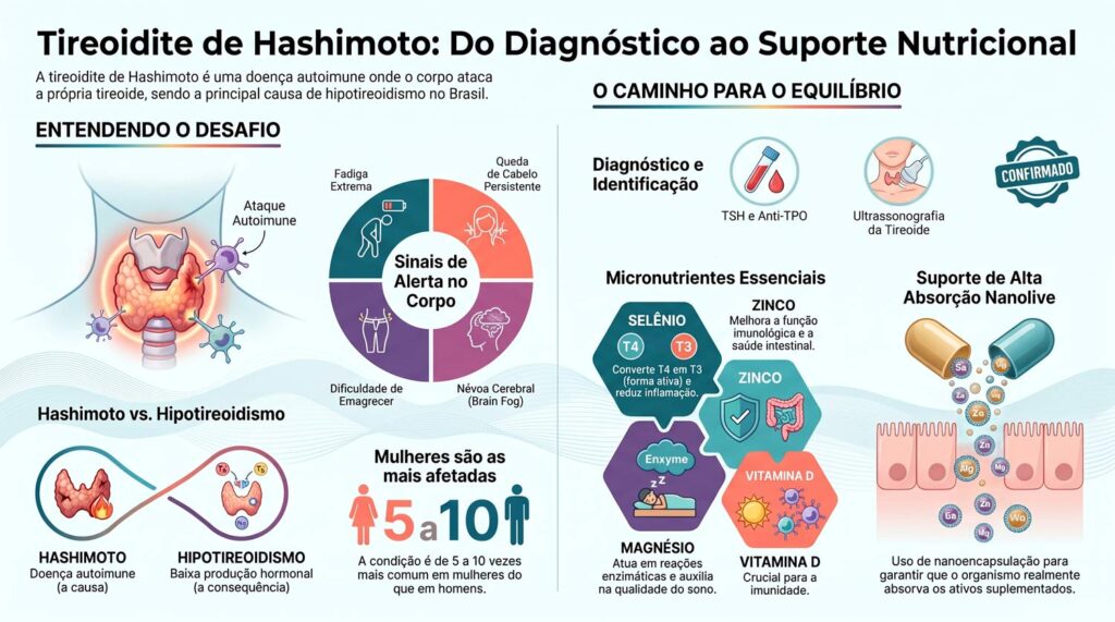 Tireoidite de Hashimoto: Cansaço e Queda de Cabelo Têm Causa