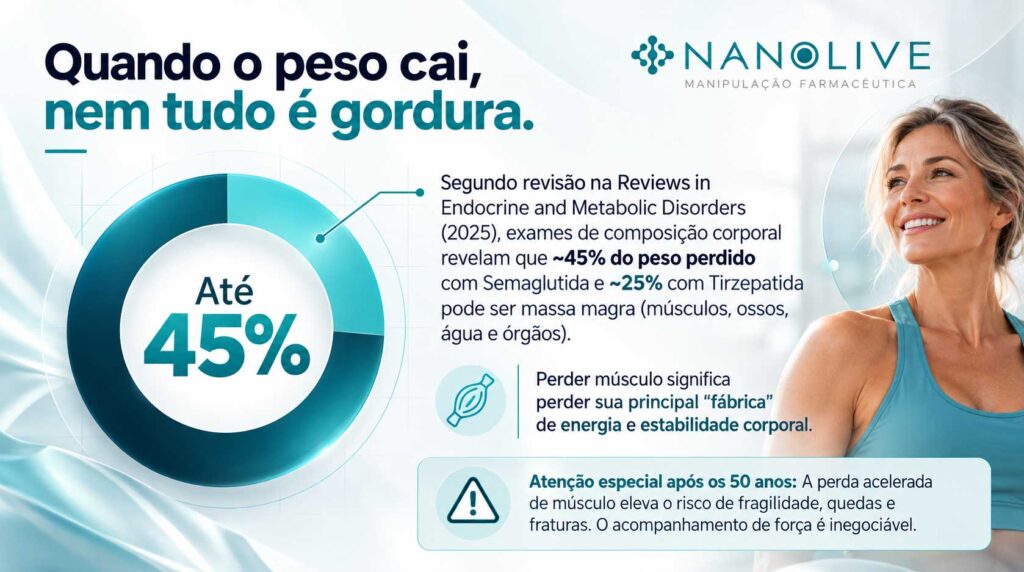 Ozempic, Wegovy ou Mounjaro: quanto do peso perdido é massa magra